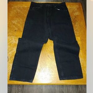Wranglers Jeans Relaxed Fit Straight Leg 36x30 Blk